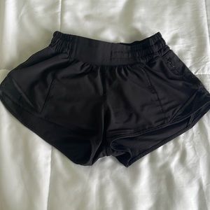Lululemon Black Hotty Hot shorts-size 0, 2.5 low-rise